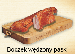 Boczek w�dzony paski